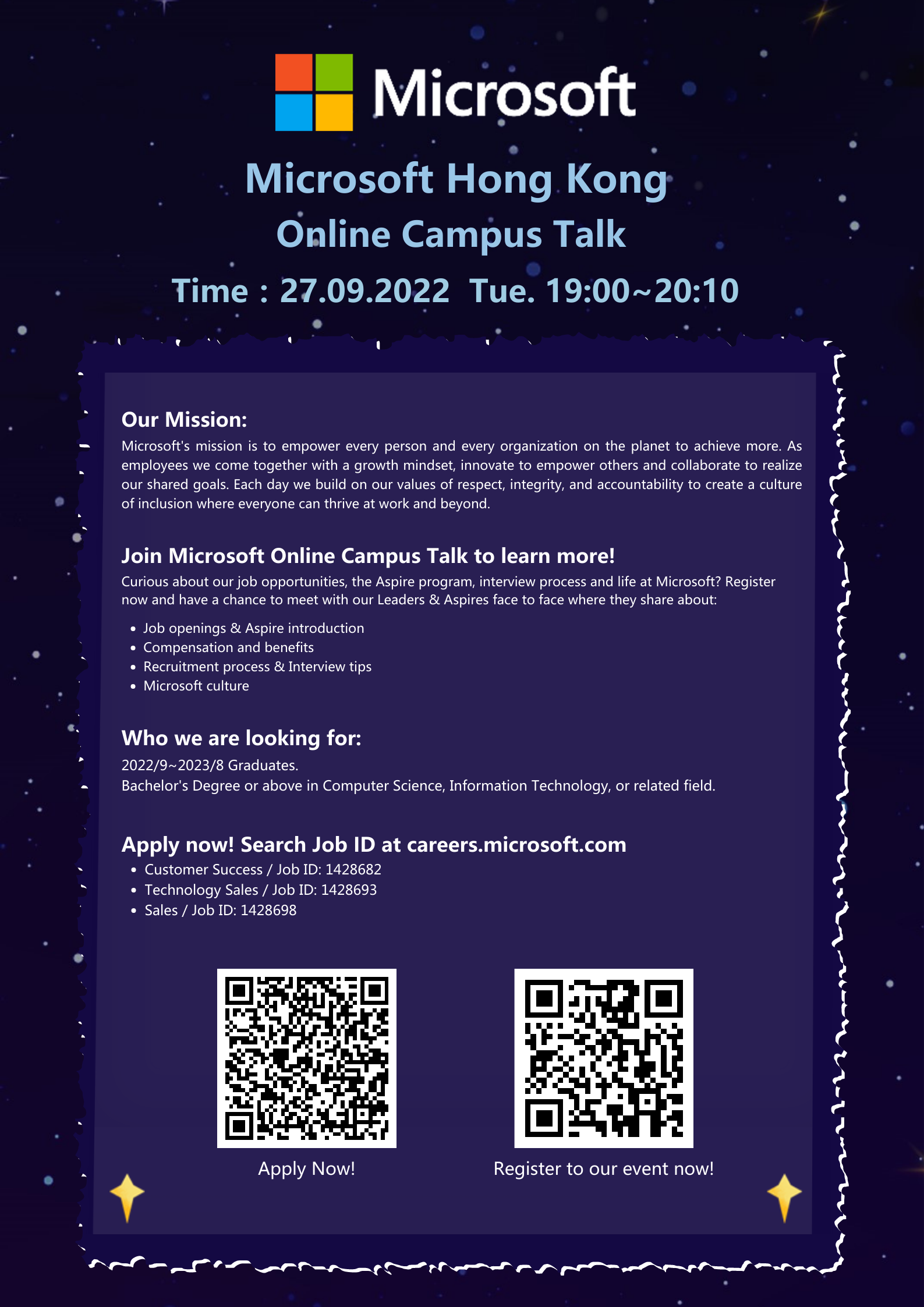 Online Campus Talk by Microsoft Hong Kong